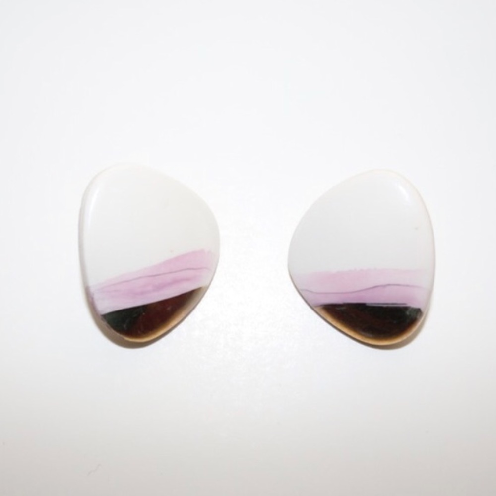 Vintage Style Pink & Gold Earrings